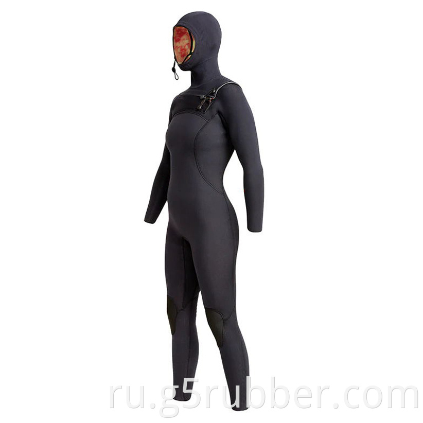 Women S 5mm Front Zip Hooded Full Wetsuit